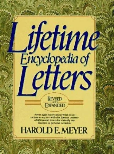 LIFETIME ENCYCLOPEDIA OF LETTERS by Harold E. Meyer Revised 2nd Ed. Hardcover - Image 1 of 1