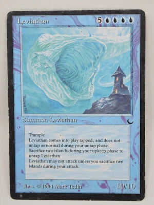 Magic The Gathering MTG Leviathan Blue Card Dark MP - Image 1 of 2