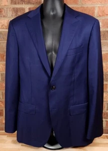 Suitsupply Sharkskin Blue Sport Coat Jacket Mens Sz 40 L Napoli Super 110s Wool - Picture 1 of 10
