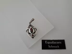 Colgante Art Nouveau Granate Plata 925 Joyería NUEVO - Imagen 1 de 1