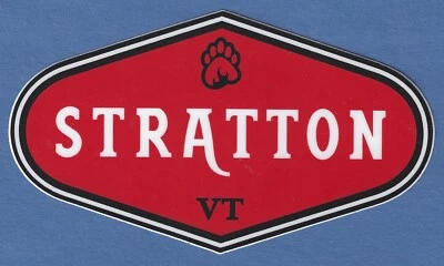 STRATTON MOUNTAIN VERMONT SKI RESORT AREA STICKER DECAL SMALLER HELMET SIZE