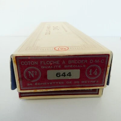 Antique Cotton Floche A Broder DMC No 14 Color 644 Thread 25 Skeins in Box - Image 1 of 4