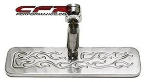 Chevy- Ford -Mopar Polished Aluminum Rear View Mirror - Flamed - Picture 1 of 1