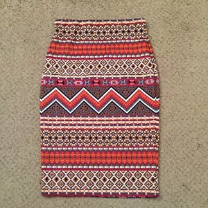 Falda Corazones Lentejuelas Mediana Multicolor Geométrica Hasta la Rodilla Sin Forro Pull On - Imagen 1 de 10