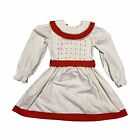 VTG Polly Flinders Dress White Red Polka Dots Holidays Annabelle Girls Kids Sz 6