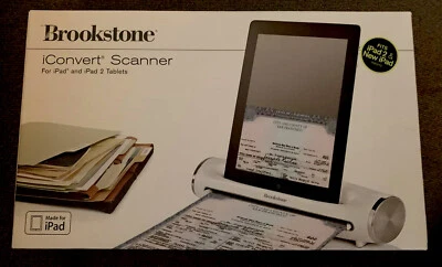 Brookstone iConvert Portable Scanner Dock For iPad NEW In Box - Image 1 of 4