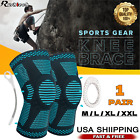 2x Knee Sleeves Copper Silver Compression Brace Support Sport Joint Injury Gel