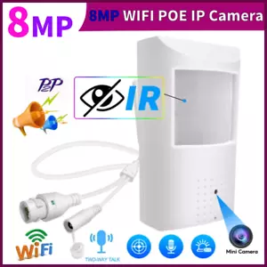 8MP WIFI POE 2 way audio 3.7mm Zoom 2.4G WIFI 940NM IR Night Vison IR IP Camera - Picture 1 of 6