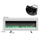 40IN LED FLAMES BLACK/WHITE ELECTRIC FIRE INSET WALL MOUNTED FREESTAND FIREPLACE