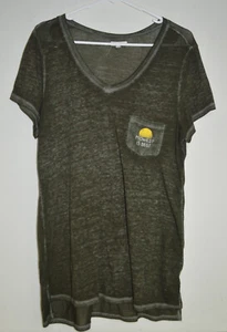 Maurices Womens Tshirt XL Green VNeck - Midwest Is Best - Picture 1 of 6