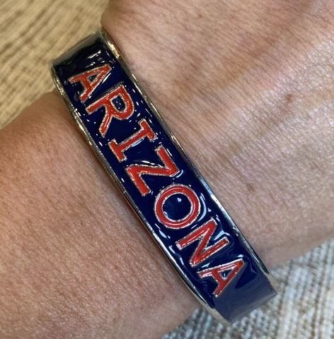 New UNIVERSITY OF ARIZONA Signed Logo Bangle Clamper Bracelet by Emerson Street Cover