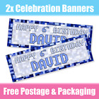 Personalised lego Blocks Banners Birthday / Celebration - Any Name & Age x 2