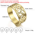 Triple Spiral Knot Ring Stainless Steel Triquetra Meditation Women Ring Sz 7-11