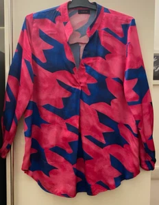 Long Tunika Bluse Sarah Italy Mode sommerlich 40 42 tolles Muster TOP Zustand - Bild 1 von 5