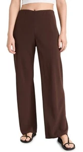 Pantalón Vince cintura alta sesgado para mujer talla grande cintura elástica tuerca umber 1X - Imagen 1 de 13