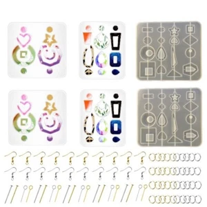 386pcs Silicone Resin Mold Jewelry Pendant Mould DIY Making Casting Epoxy Craft - Picture 1 of 6