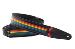 RightOn! Correa de guitarra Mojo Prisma Rainbow negra - Imagen 1 de 6