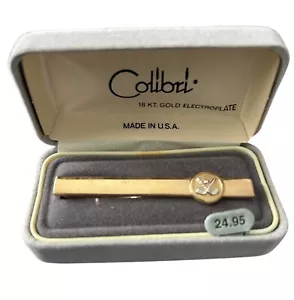 Vintage Colibri Golf Tie Clip 18 KT. Gold Electroplated - NEW Made USA - Picture 1 of 4