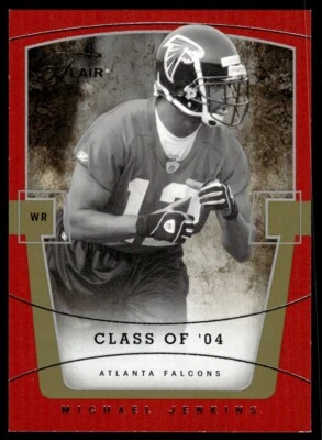 2004 Flair Michael Jenkins Rookie 704/799 Atlanta Falcons #76 R34 - Image 1 of 2