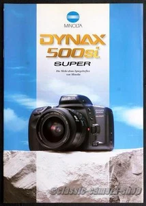 Kamera Reklame Prospekt MINOLTA DYNAX 500 si 500si SUPER Broschüre Werbung X2711 - Bild 1 von 1
