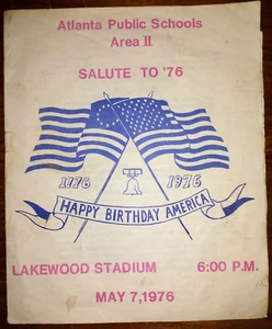 1976 Atlanta Public Schools Area II ~ SALUTE TO 76 ~ Bicentennial Program - Picture 1 of 5