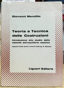 (Ingegneria) G. Menditto - TEORIA E TECNICA DELLE COSTRUZIONI - I EDIZIONE - Imagen 1 de 1
