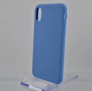 iPhone X & XS Slim Silicone Cell Phone Case Light Blue NEW - Picture 1 of 6
