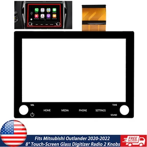 Radio digitalizador de vidrio con pantalla táctil de 8" 2 perillas para Mitsubishi Outlander 2020-2022 - Imagen 1 de 9