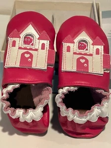 Robeez Baby Girls Peek A Boo Enchanted Castle Soft Sole Shoes size 18-24 month - Picture 1 of 8