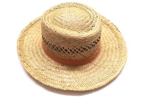 14" Straw Woman's Cowboy Cowgirl Hat Hats One Size Fits Most Beach NEW - Picture 1 of 7