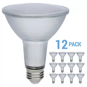 Pack LED Long Neck 35° 12W 75W 120V Medium E26 PAR30LN Silver 3000K Soft White - Picture 1 of 11
