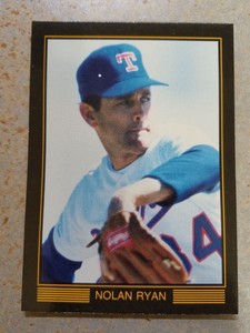 Nolan Ryan Texas Rangers 1989 Baseballs Hottest Stars #8 Black Border Odd NM