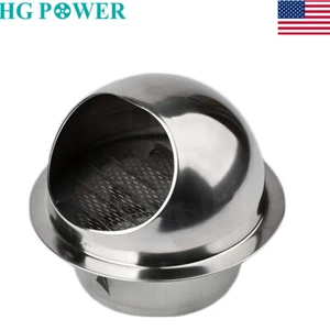 4/6/8 Zoll Rohrventilator Untersicht Luftausströmer 304 Edelstahl Wandauslass Gitter Abdeckung - Bild 1 von 12