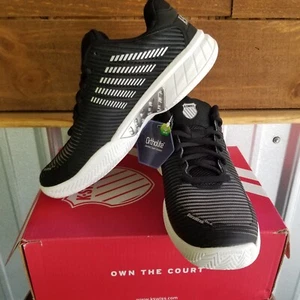 Scarpe da ginnastica K-Swiss Hypercourt Express 2 donna taglia 9,5 sneakers nere tennis - Foto 1 di 7
