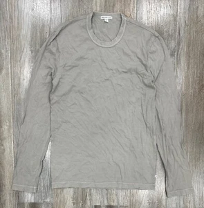 James Perse T-Shirt Uomo Manica Lunga Girocollo Cachi Chiaro MLJ3351 - Foto 1 di 2