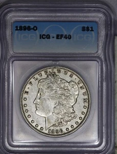 1896-O Morgan Silver Dollar $1 ICG - EF40 XF40 - Picture 1 of 2