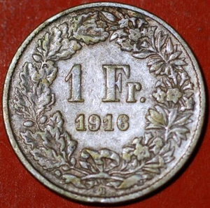 1 Franc 1916 silver KM#24 Switzerland - Picture 1 of 2