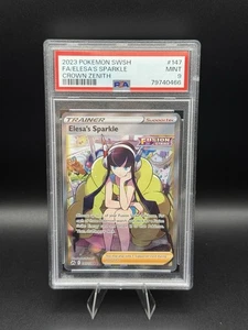 Pokemon TCG Elesa's Sparkle - 147/159 Crown Zenith Ultra Rare - PSA 9 - Picture 1 of 2