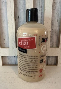 Philosophy CINNAMON CHAI LATTE Shampoo, Shower Gel & Bubble Bath 16oz Limited Ed - Picture 1 of 5