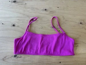 LA HEARTS Pac Sun Bikini Schwimmen Oberteil Medium Pink Faszien gerippt Röhrentop verstellbarer Träger - Bild 1 von 6