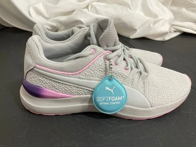 Puma Womens Adela White Pink Purple Gradient Running Shoes Sneakers Size 9.5 - Image 1 of 4