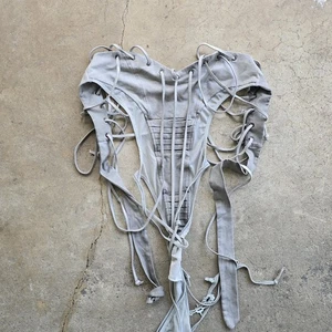 NWT Dolls Kill / Darker Wavs Strappy Washed Bodysuit Size Medium Submersive - Picture 1 of 2