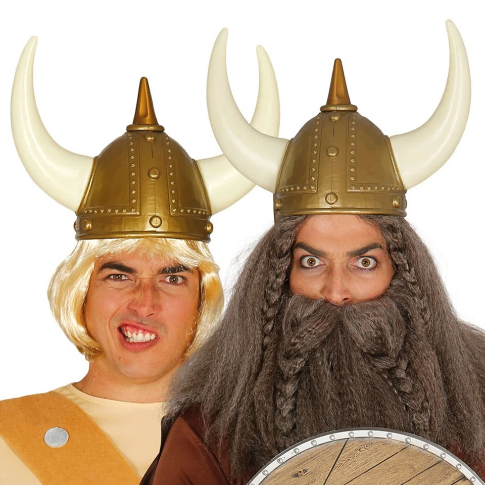 NET TOYS Mittelalter Helm Krieger Barbaren Kriegerhelm mit Hörnern Wikinger-Helm Gallier