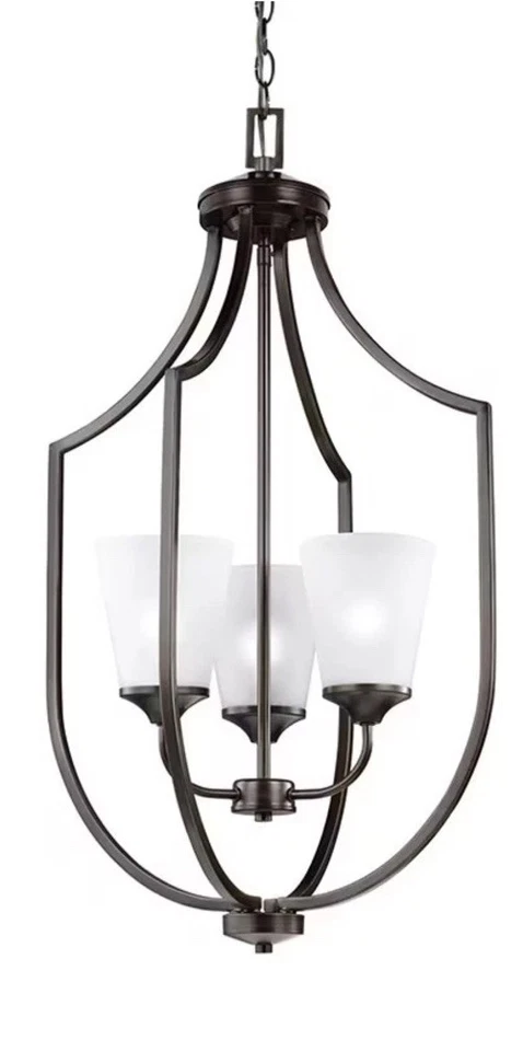 Sea Gull Lighting Hanford 3 Light Hall/foyer Burnt Sienna - 5224503-710