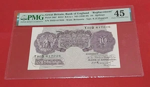 B252 Mega Rare Peppiatt T02D Replacement Note Slabbed 45 Choice EF,  - Bild 1 von 2