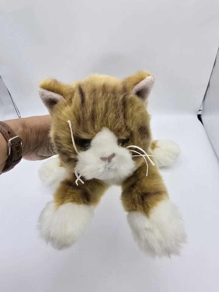The Bearington Collection Tabby Kitty Cat 15" Plush Stuffed Animal Realistic - Image 1 of 4
