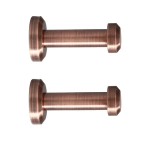 2pcs Wall Hooks 46mm Hook Coat Towel Key DIY Hanger W Screws Copper Tone - Picture 1 of 8