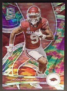 2023 Panini Chronicles Draft Picks Jadon Haselwood Spectra Celestial /99 #23 RC - Picture 1 of 10
