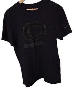 Chicago Bears Men's Size Large DARK Blue with Black Logo Nike NFL T-shirt 00306 - Picture 1 of 8