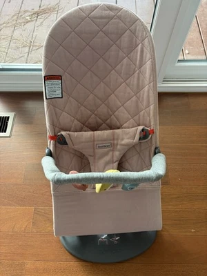 Baby Bjorn Pink Mesh Bouncer with Toy Bar and Original Box - Image 1 of 4